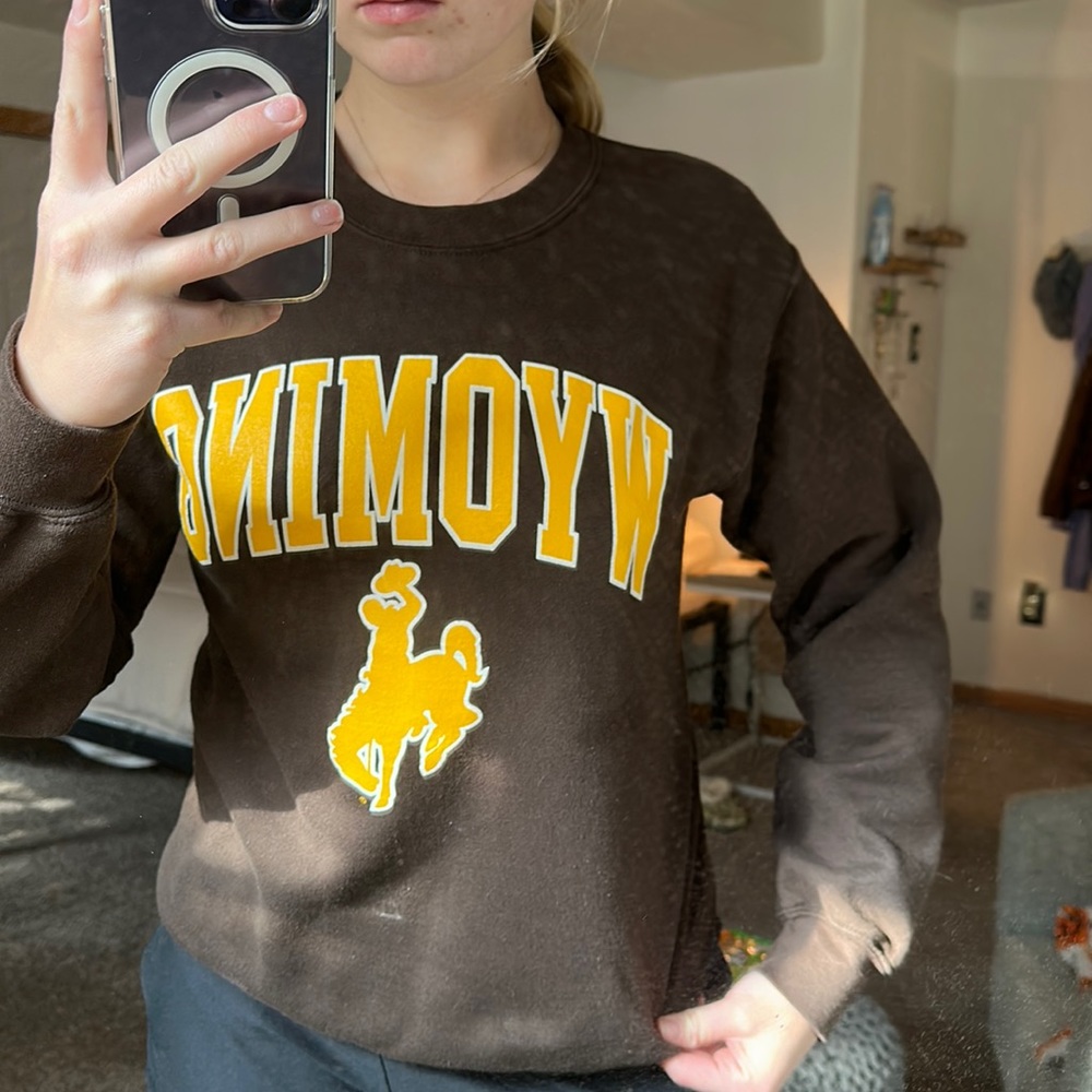 University of Wyoming crew neck